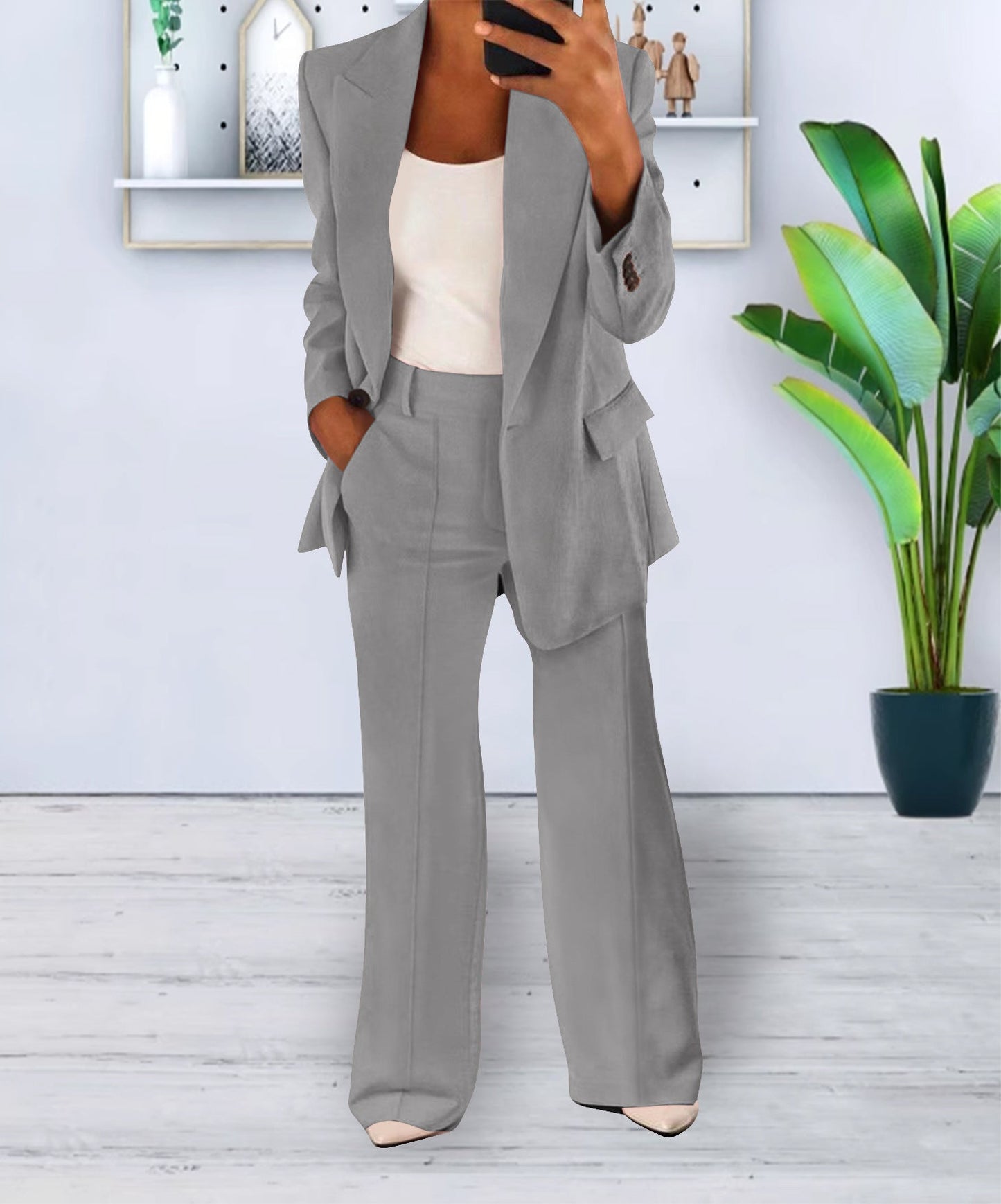 Ensemble Femme Casual Chic – Veste & Pantalon