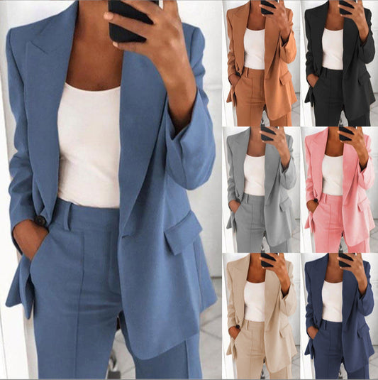 Ensemble Femme Casual Chic – Veste & Pantalon