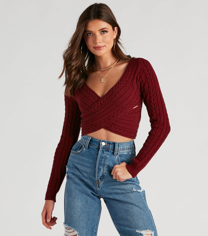 Chill Cutie Cable Knit Sweater