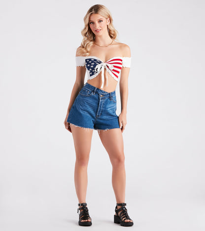 Miss Americana Rib Knit Crop Top