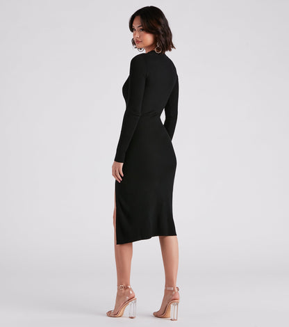 Wonderful Winter Sweater Midi Dress