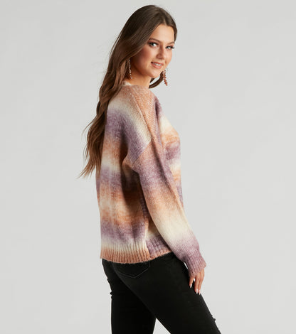 Caught In Color Ombre Knit Sweater