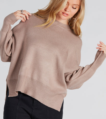 Good Vibes Oversized Pullover Sweater