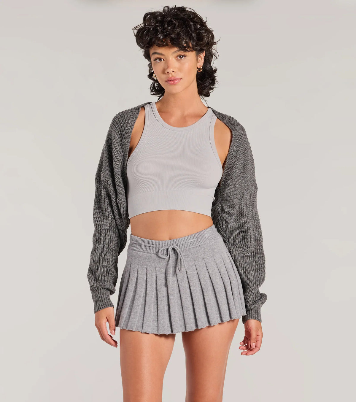 Sweet And Cozy Oversized Knit Sweater Bolero