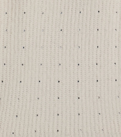 Cozy Sparkle Rhinestone Ribbed Knit Sweater