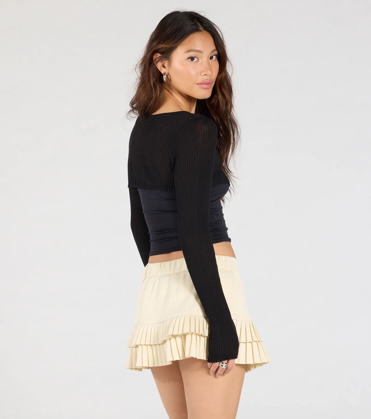 Perfectly Chic Button Crop Sweater Topper