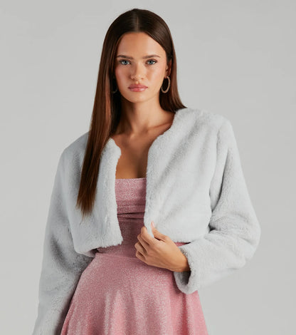 Essential Faux Fur Bolero Jacket