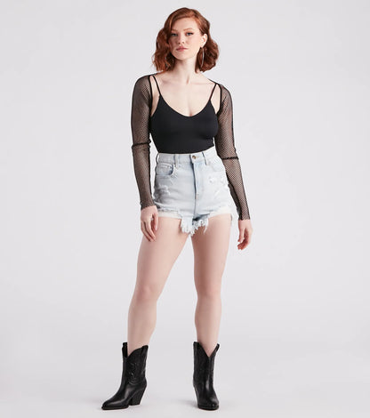 Radiate Glamour Rhinestone Mesh Bolero