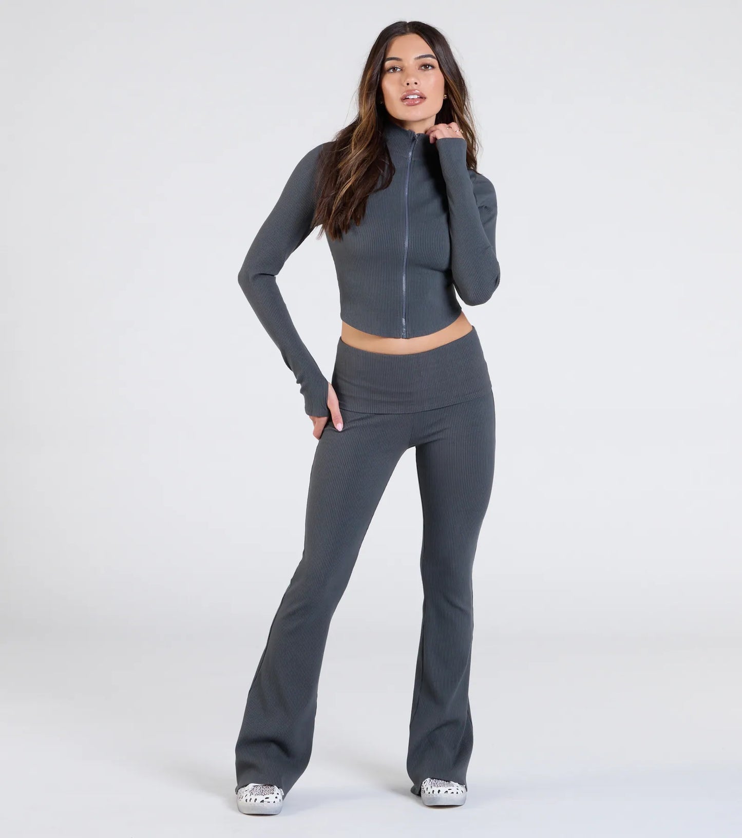 At Your Leisure Zip-Up Crop Jacket