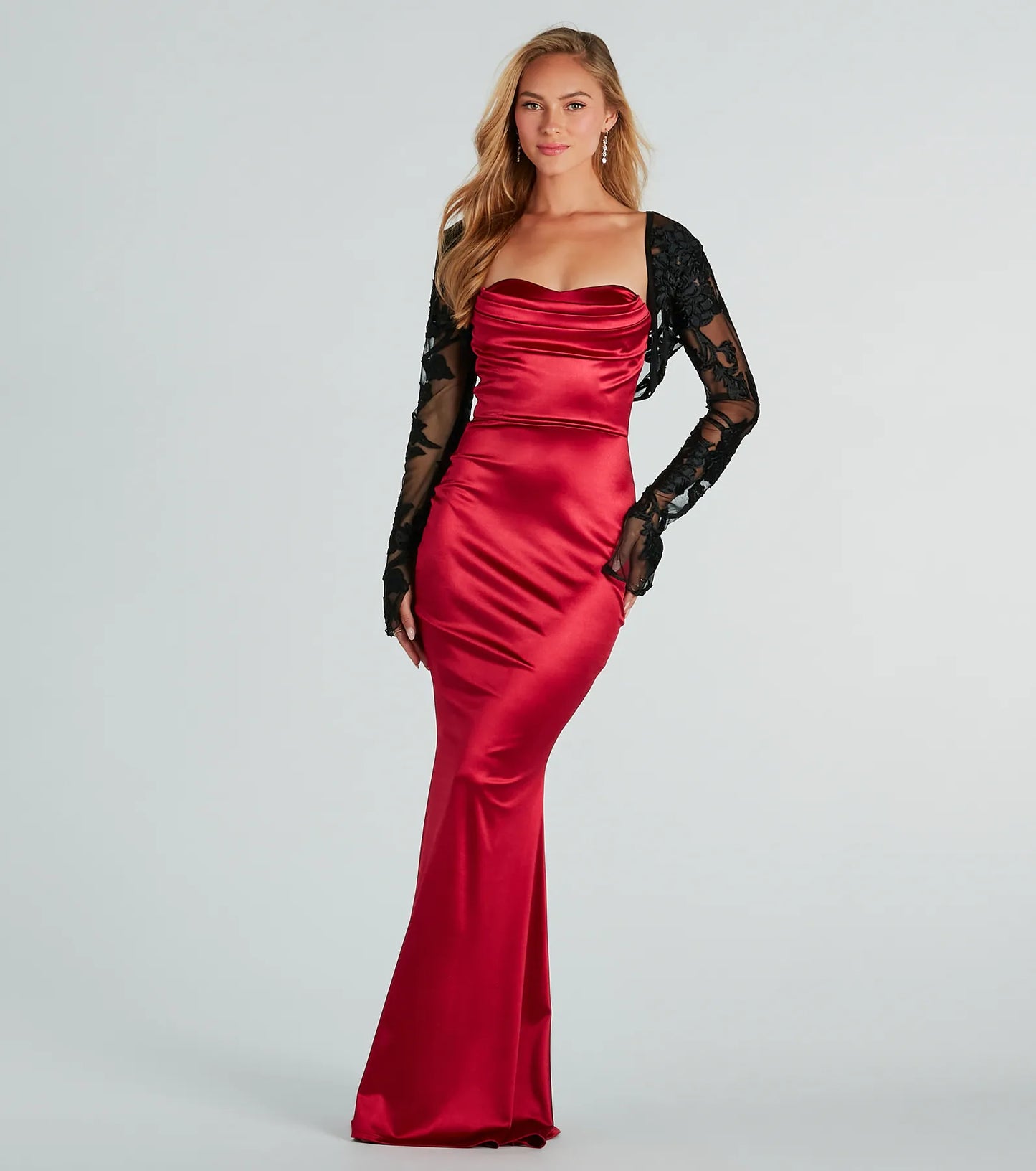 Look Your Best Floral Velvet Mesh Bolero