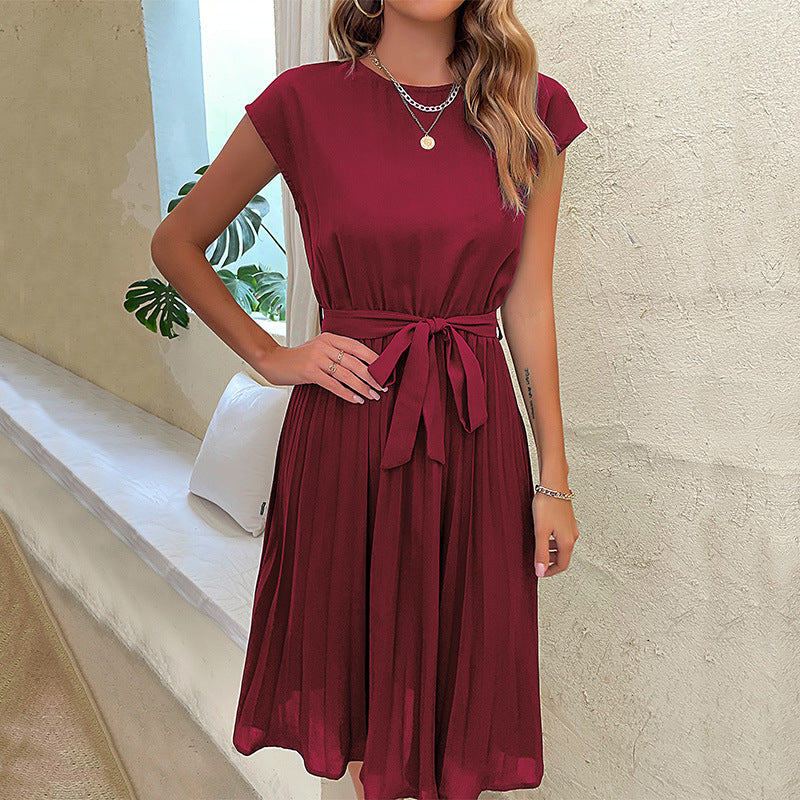 Robe plissée style décontracté