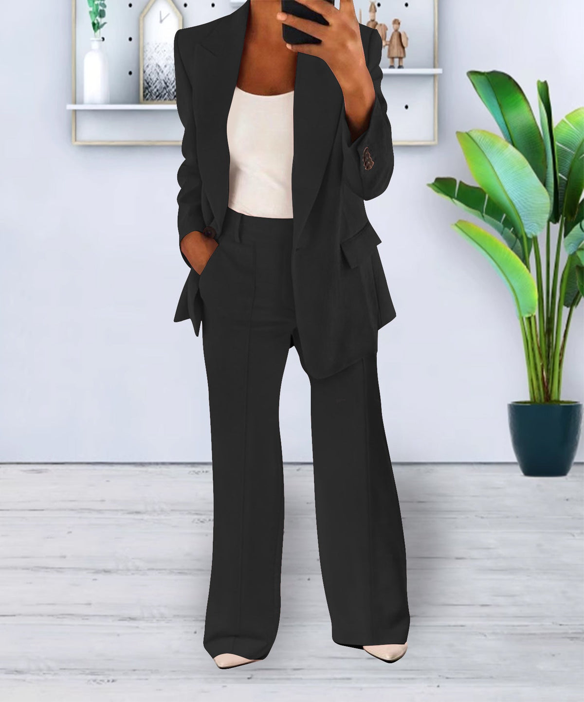 Ensemble Femme Casual Chic – Veste & Pantalon