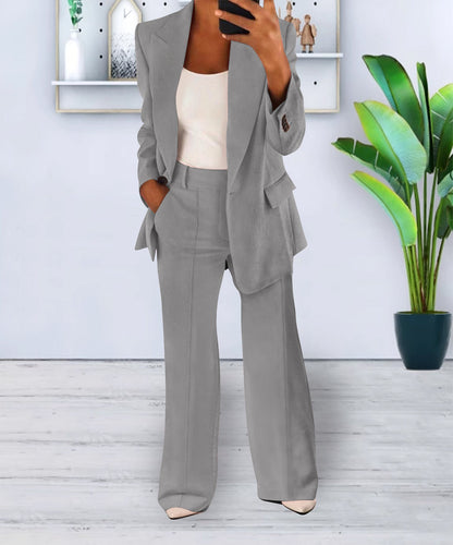 Ensemble Femme Casual Chic – Veste & Pantalon